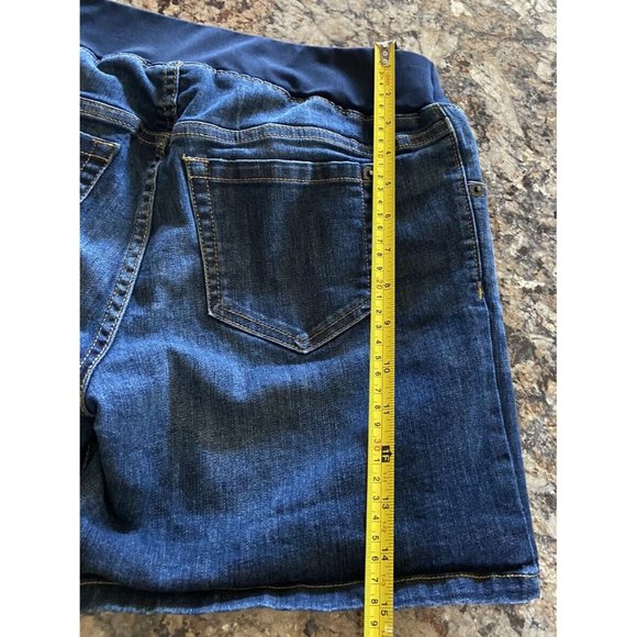 Liz Lange Maternity Jean Shorts XS Expandable Waist Summer Beach Pockets - Picture 10 of 12
